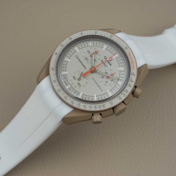 Rubber strap for Omega X Moonswatch - White – Bild 7