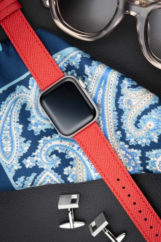 apple watch band - Red - leather strap - watch strap - epsom leather