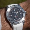 Squale watch strap white - curved - fkm rubber